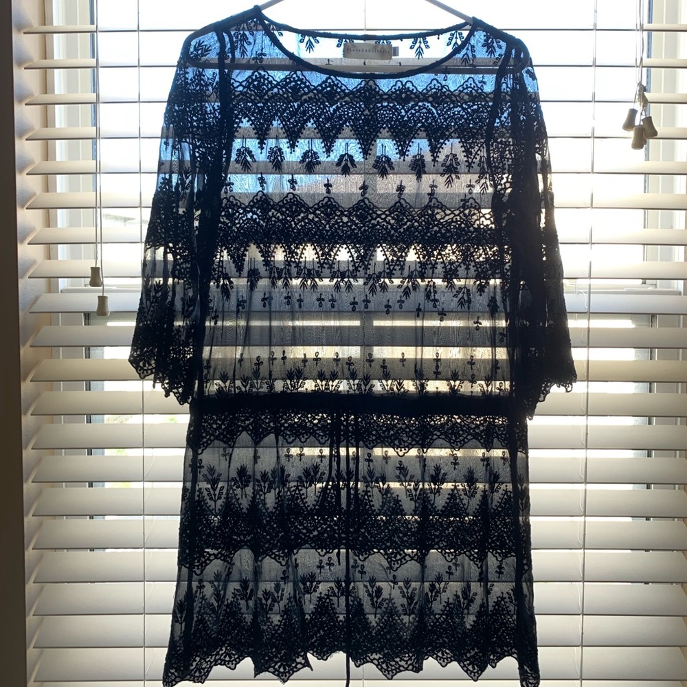 4 Love & Liberty Sheer Silk Embroidered Dress